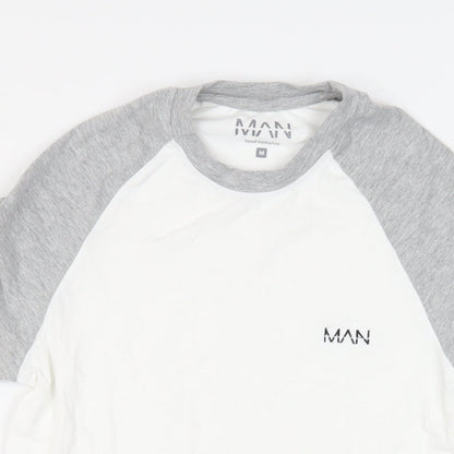 Mens UK Size M Boohoo Man White  T-Shirt