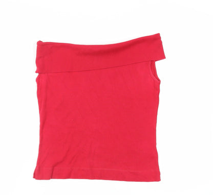 Womens UK Size 14 Dorothy Perkins Red Basic Blouse