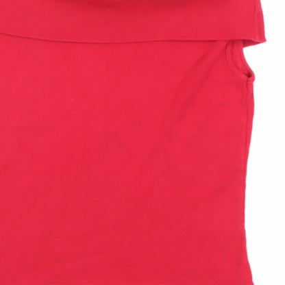 Womens UK Size 14 Dorothy Perkins Red Basic Blouse
