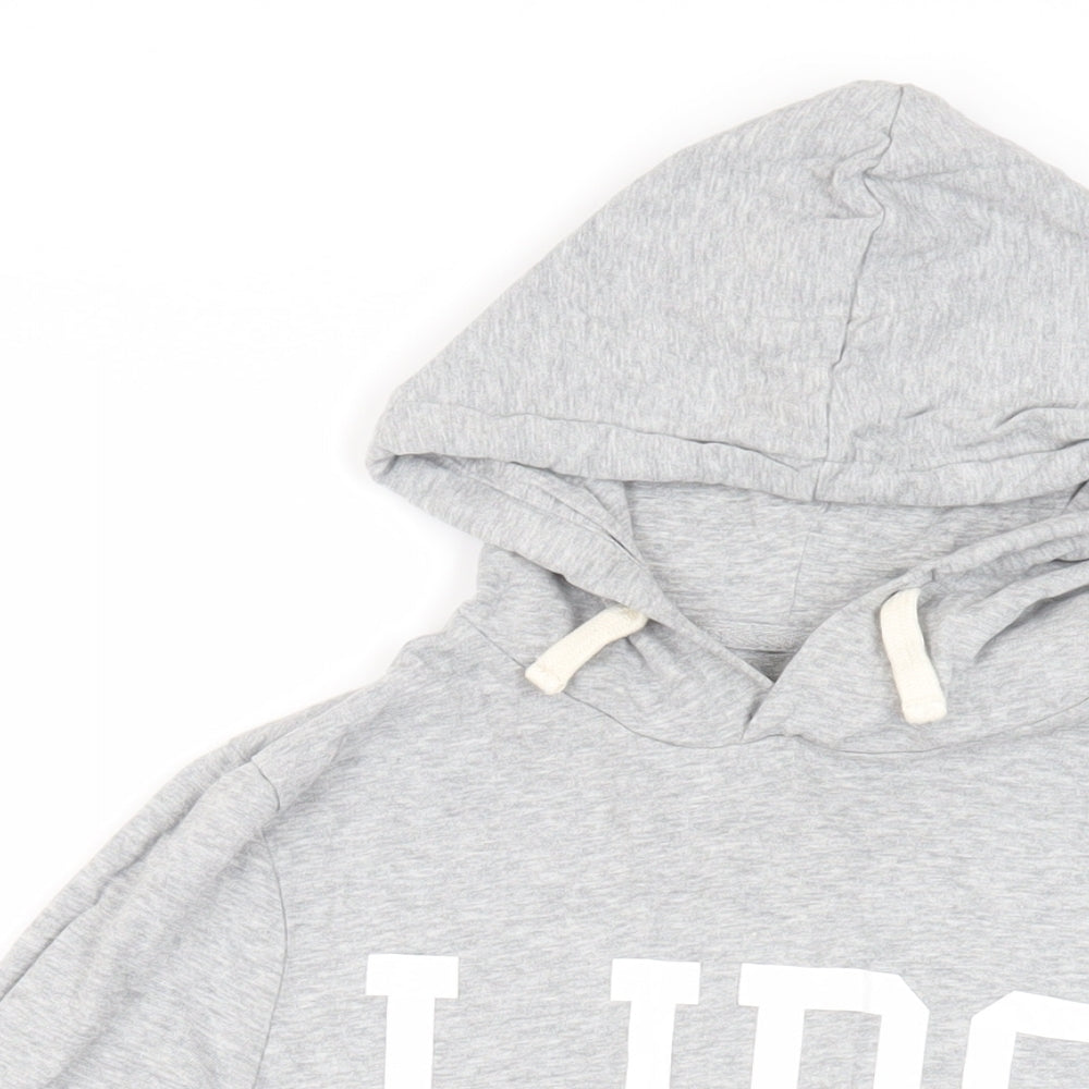 LIDO Womens Grey Cotton Pullover Hoodie Size XS Pullover - Logo Pockets