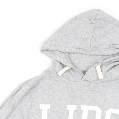 LIDO Womens Grey Cotton Pullover Hoodie Size XS Pullover - Logo Pockets