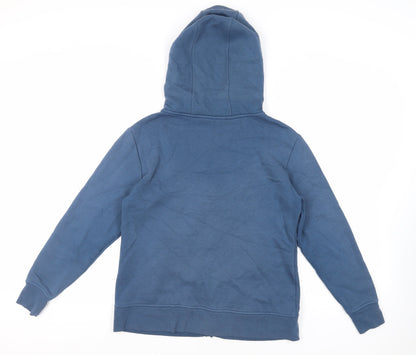 Womens UK Size M LA Gear Blue Full Zip Hoodie