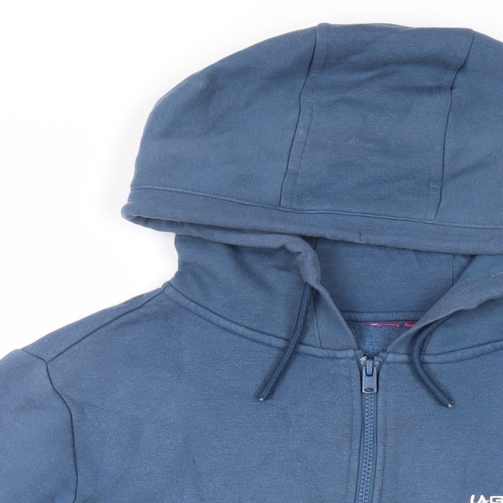 Womens UK Size M LA Gear Blue Full Zip Hoodie