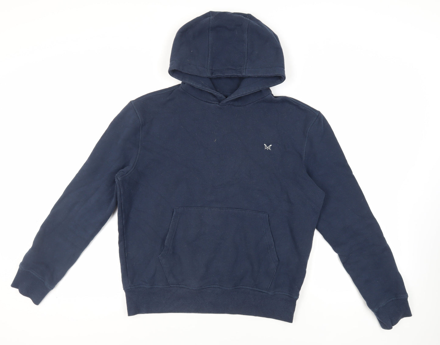 Mens UK Size M Crew Clothing Blue Pullover Hoodie