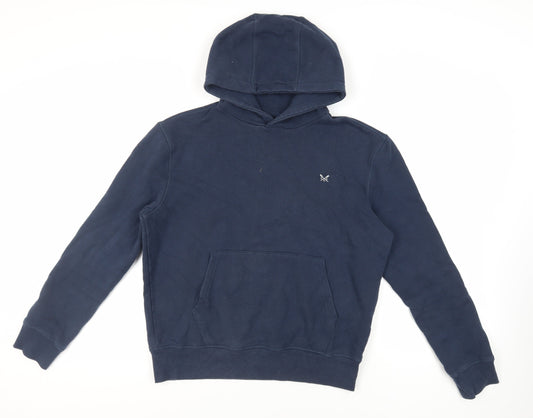 Mens UK Size M Crew Clothing Blue Pullover Hoodie