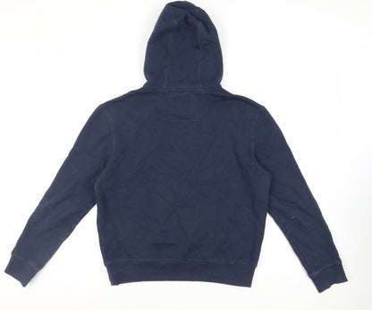 Mens UK Size M Crew Clothing Blue Pullover Hoodie
