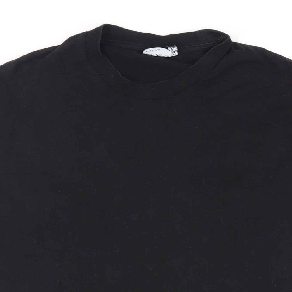 Womens UK Size L ASOS Black Basic T-Shirt