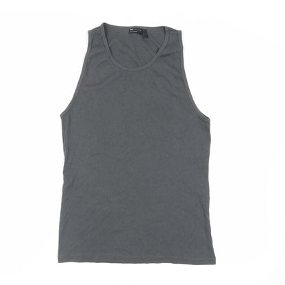 Womens UK Size L ASOS Grey Basic Tank