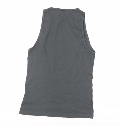 Womens UK Size L ASOS Grey Basic Tank