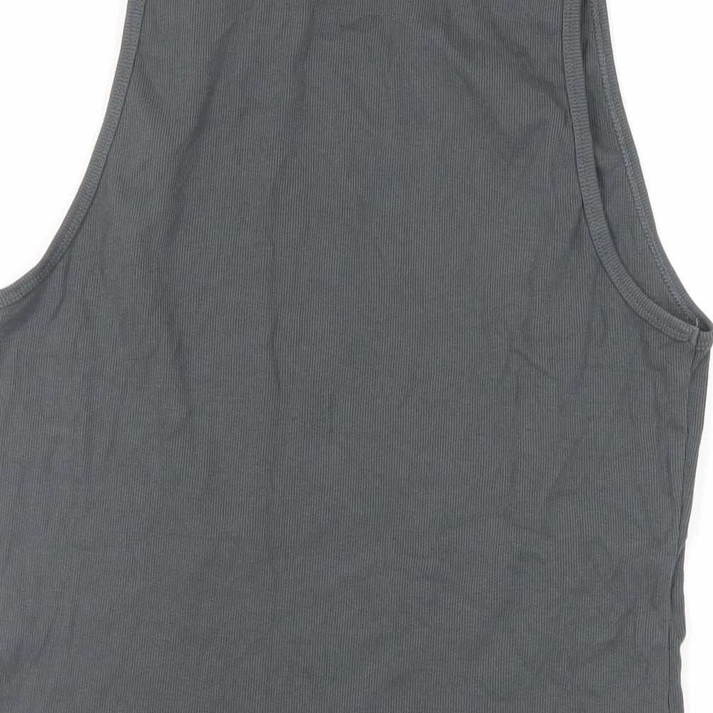 Womens UK Size L ASOS Grey Basic Tank