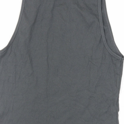 Womens UK Size L ASOS Grey Basic Tank