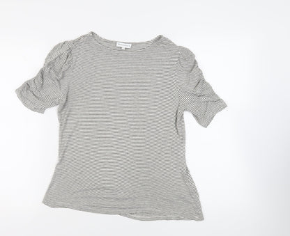 Womens UK Size 12 Warehouse Black Basic T-Shirt