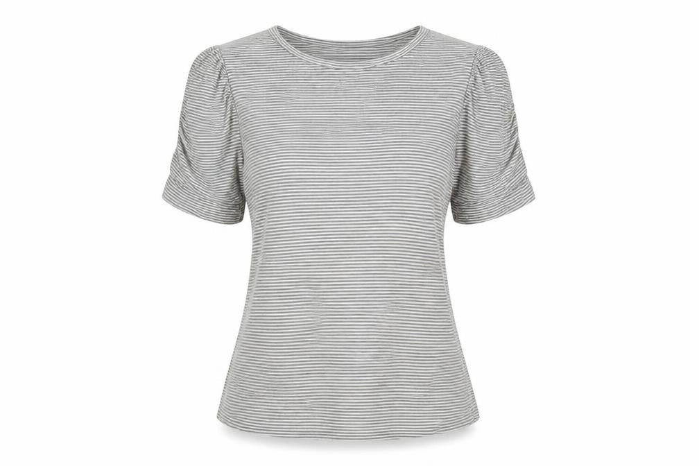 Womens UK Size 12 Warehouse Black Basic T-Shirt