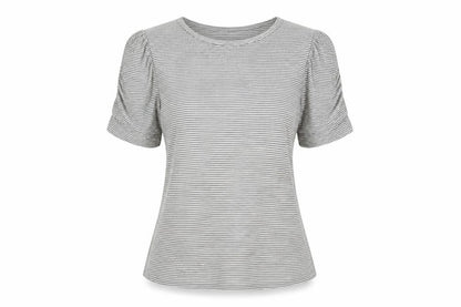Womens UK Size 12 Warehouse Black Basic T-Shirt