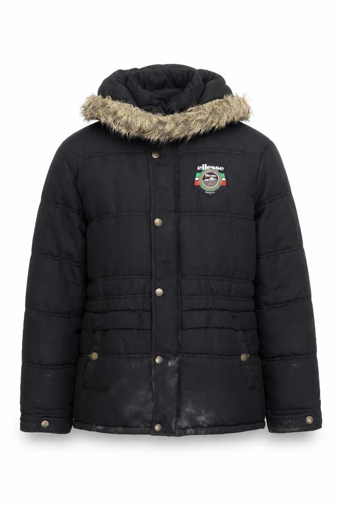 Womens UK Size M ellesse Black Puffer Jacket