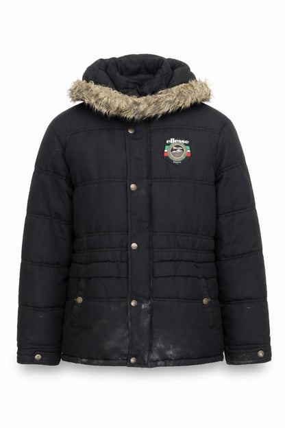 Womens UK Size M ellesse Black Puffer Jacket