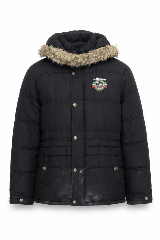 Womens UK Size M ellesse Black Puffer Jacket
