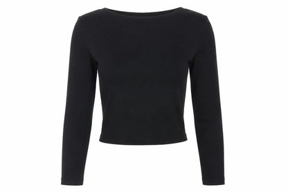 Womens UK Size M Zara Black Cropped T-Shirt