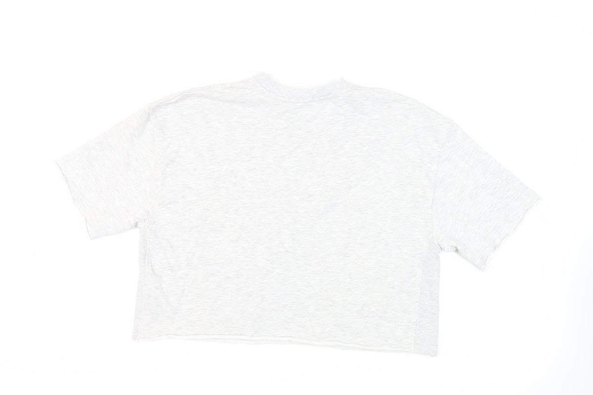 Zara Womens Grey Cotton Pullover Sweatshirt Size M Pullover - Raw Hem