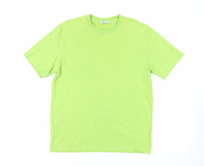 Womens UK Size M Zara Green Basic T-Shirt