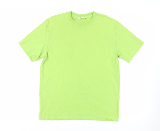 Womens UK Size M Zara Green Basic T-Shirt