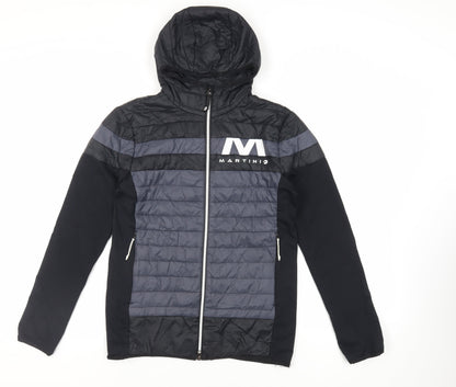 Mens UK Size S Martini Black Quilted Coat