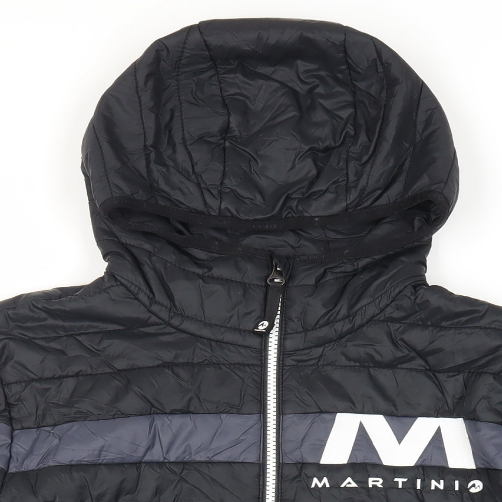 Mens UK Size S Martini Black Quilted Coat