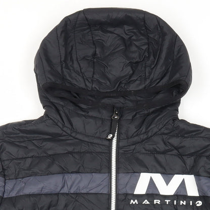 Mens UK Size S Martini Black Quilted Coat