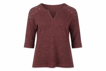 Next Womens Red Polyester Basic Blouse Size 12 V-Neck - Beaded