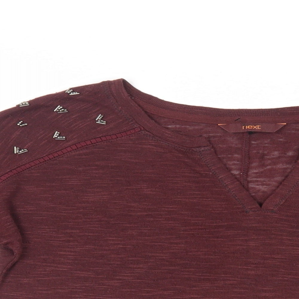 Womens UK Size 12 NEXT Red Basic Blouse