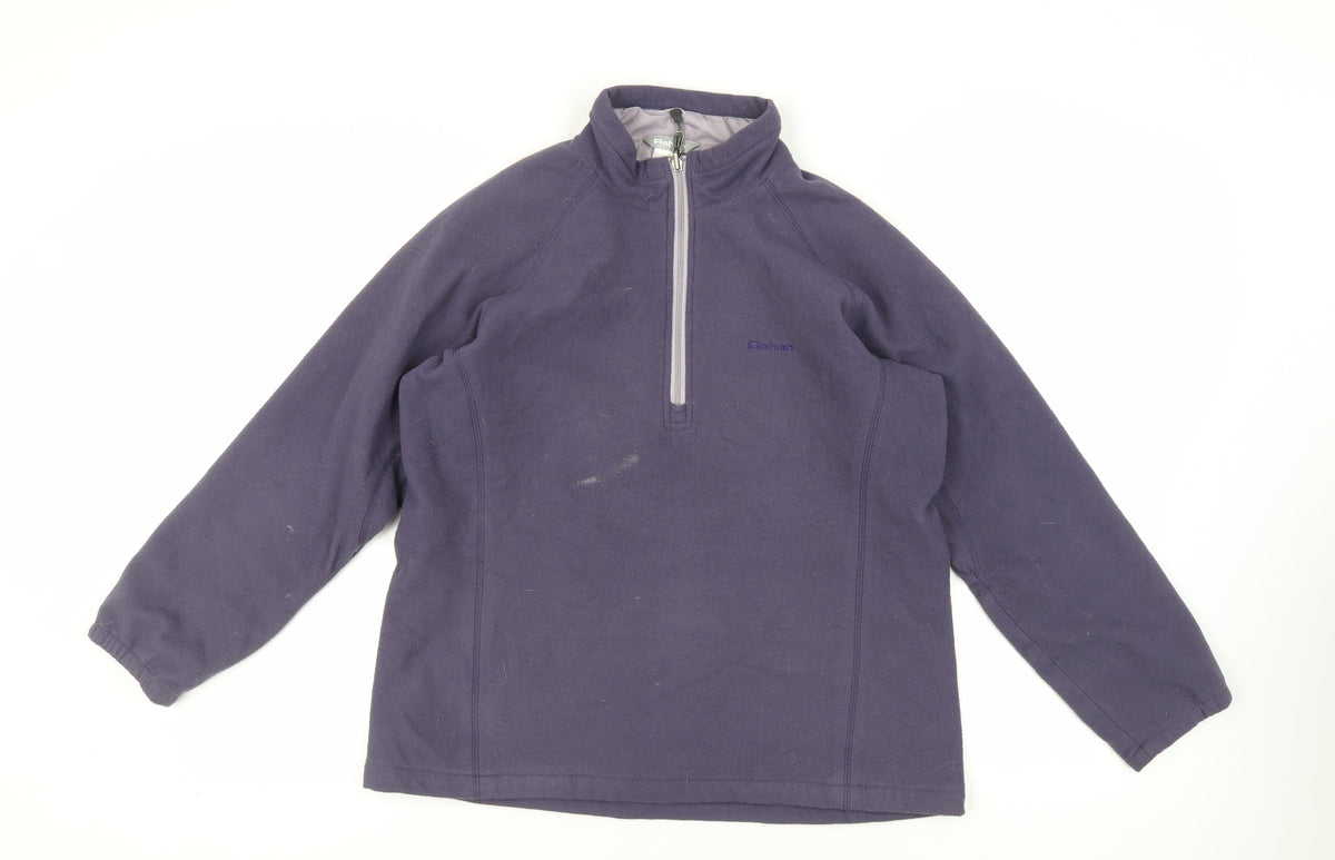 Rohan Womens Blue Polyester Pullover Sweatshirt Size M Zip - Logo