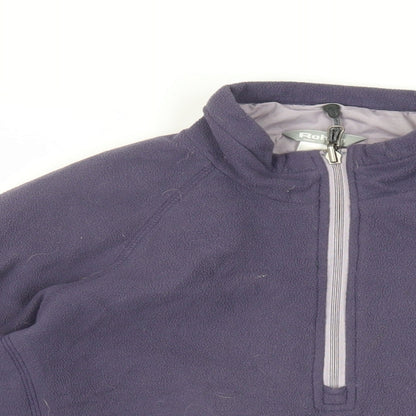 Rohan Womens Blue Polyester Pullover Sweatshirt Size M Zip - Logo