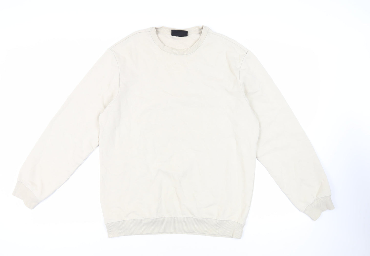 Mens UK Size M H&M Beige Pullover Sweatshirt