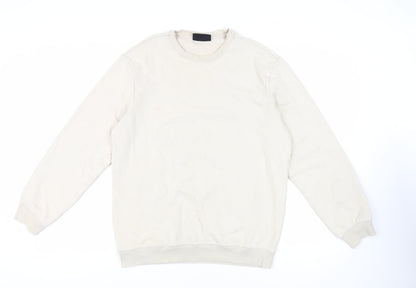 Mens UK Size M H&M Beige Pullover Sweatshirt