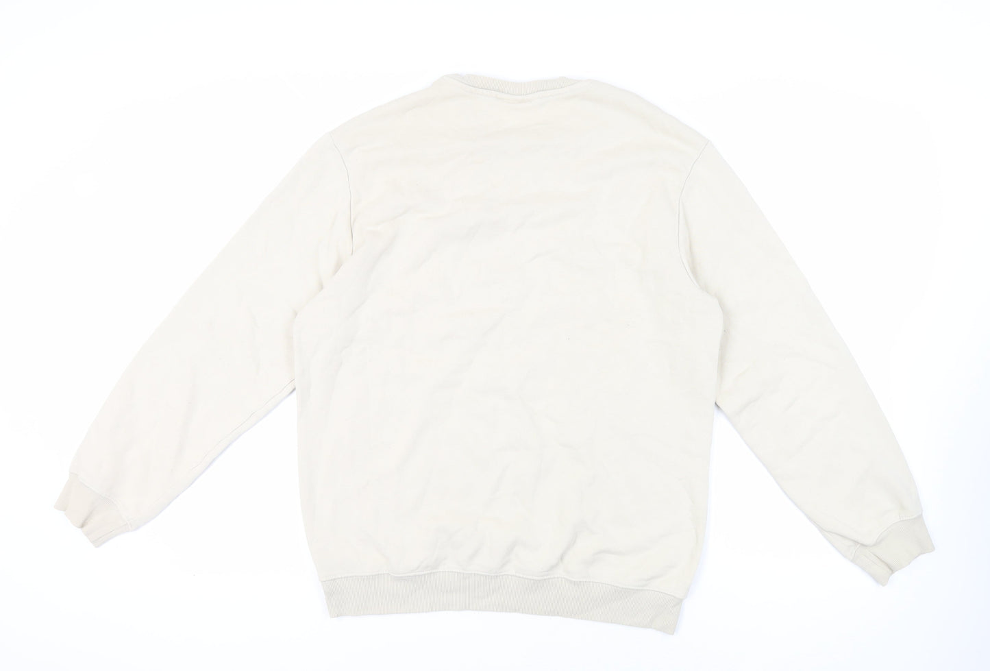 Mens UK Size M H&M Beige Pullover Sweatshirt