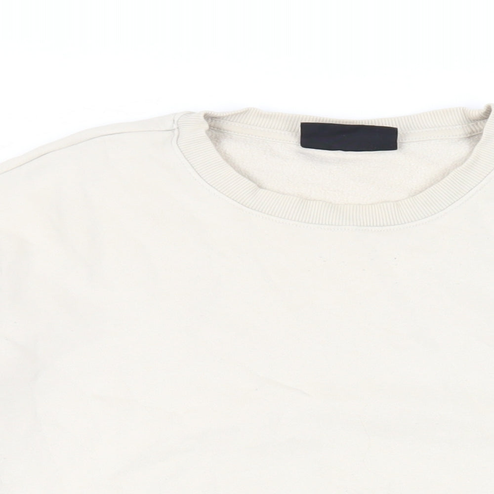 Mens UK Size M H&M Beige Pullover Sweatshirt