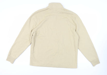 Topman Mens Beige Cotton Pullover Sweatshirt Size M