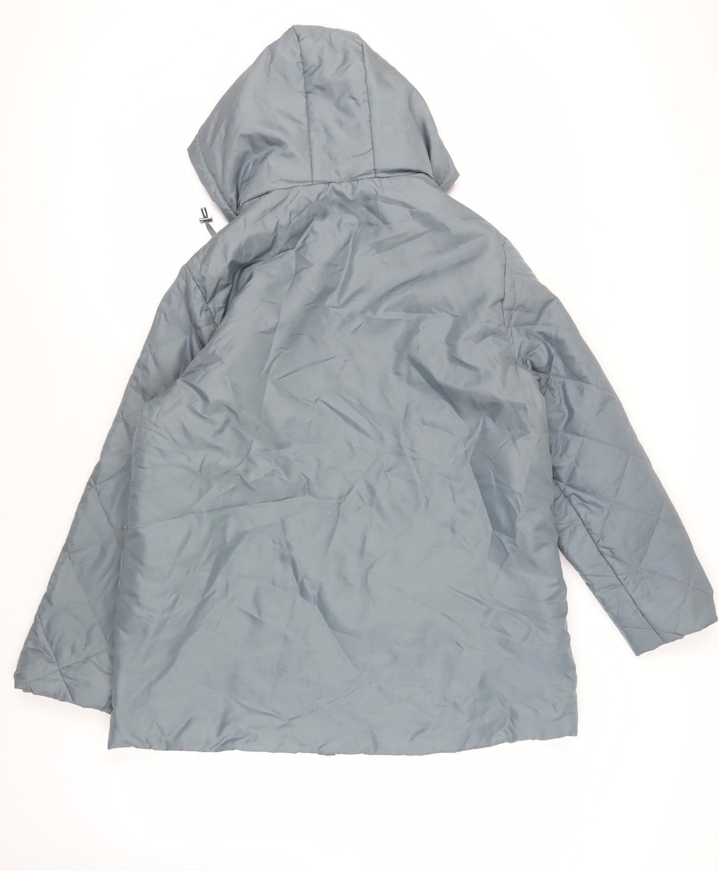 Womens UK Size M Anne De Lancay Green Quilted Coat