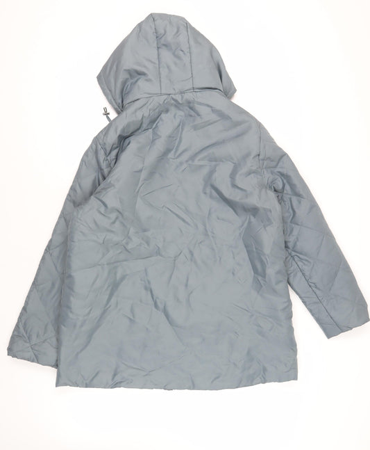 Womens UK Size M Anne De Lancay Green Quilted Coat