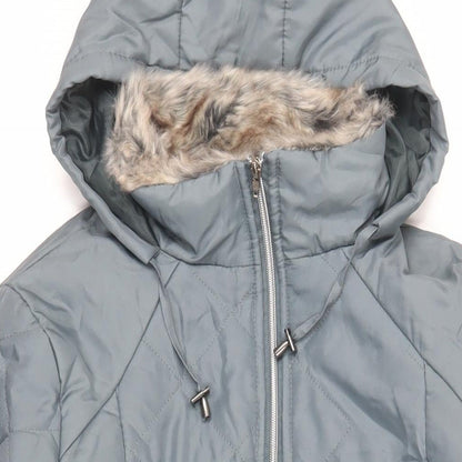 Womens UK Size M Anne De Lancay Green Quilted Coat