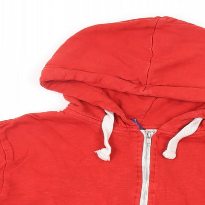 Womens UK Size L Divided by H&M Red Full Zip Hoodie