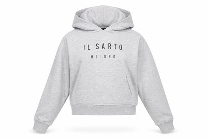 Il Sarto Womens Grey Cotton Pullover Hoodie Size S Pullover - Logo