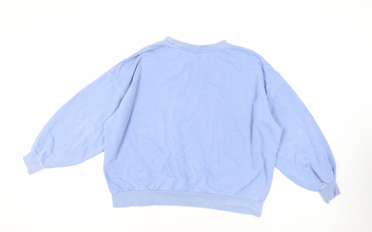 H&M Womens Blue Cotton Pullover Sweatshirt Size M Pullover