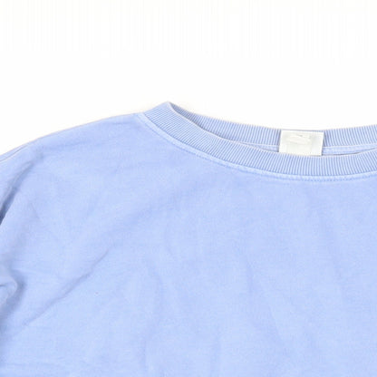 H&M Womens Blue Cotton Pullover Sweatshirt Size M Pullover