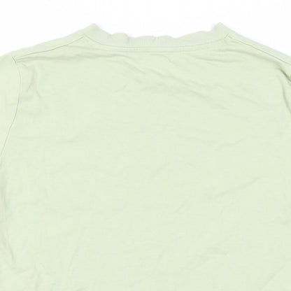 Womens UK Size S Zara Green Basic T-Shirt