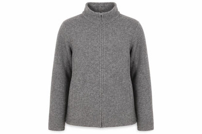 Marks & Spencer Womens Grey Jacket Size 12 Zip - Zipped Pockets