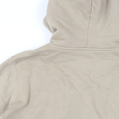 H&M Womens Beige Cotton Full Zip Hoodie Size S Zip - Pockets