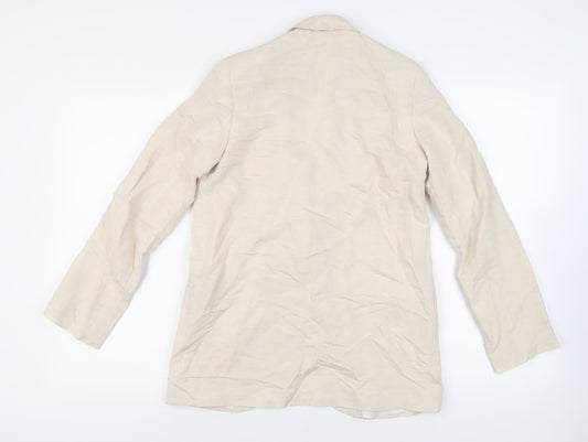 H&M Womens Beige Jacket Blazer Size XS Button