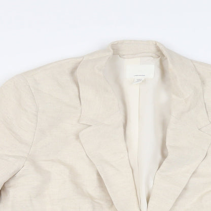 H&M Womens Beige Jacket Blazer Size XS Button