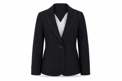 Next Womens Black Jacket Blazer Size 10 Button - Contrasting Stitching